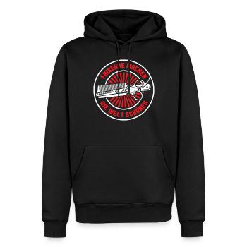 Friseur - Männer Premium Bio Hoodie - Schwarz - Vorne - Nico (187cm)