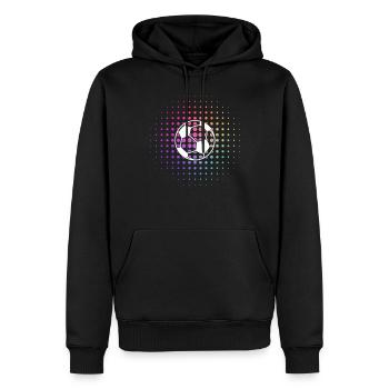 cooles Fußball Logo - Männer Premium Bio Hoodie - Schwarz - Vorne - Nico (187cm)