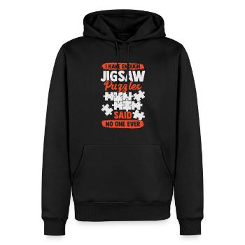 Funny Puzzle Puzzle Puzzler Gift - Men’s Premium Organic Hoodie - black - Front - Nico (187cm)