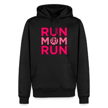 Run Mom Run Demi-marathon Coureur De course Amoureux de la course - Sweat à capuche Premium bio Homme - noir - Devant - Nico (187cm)