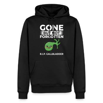 Gallenblase Gallenblasenentfernung Operation - Männer Premium Bio Hoodie - Schwarz - Vorne - Nico (187cm)