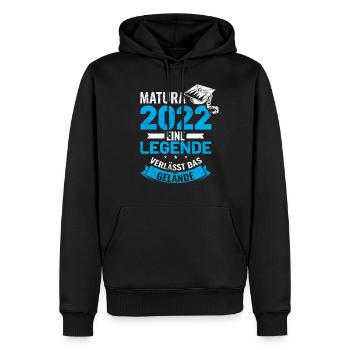 Witzige Matura 2022 Geschenkidee - Männer Premium Bio Hoodie - Schwarz - Vorne - Nico (187cm)