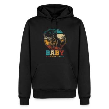 BabySaurus T-Rex Baby Dinosaurier Baby Dino Baby - Männer Premium Bio Hoodie - Schwarz - Vorne - Nico (187cm)