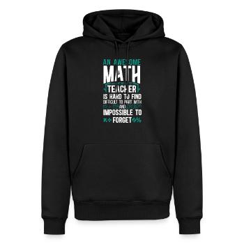 Math Teacher Nerd Student An - Männer Premium Bio Hoodie - Schwarz - Vorne - Nico (187cm)