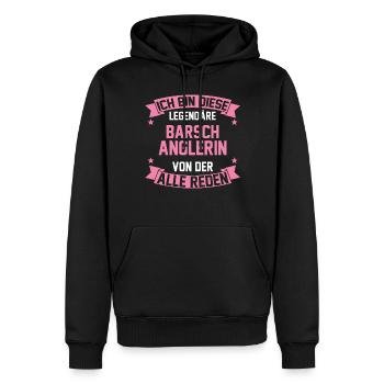Angeln Angler Anglerin Barsch - Männer Premium Bio Hoodie - Schwarz - Vorne - Nico (187cm)