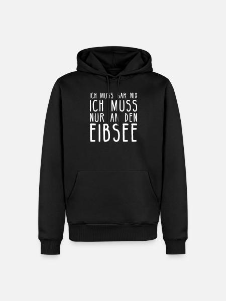 Eibsee I Garmisch-Partenkirchen Zugspitze See in - Männer Premium Bio Hoodie - Schwarz