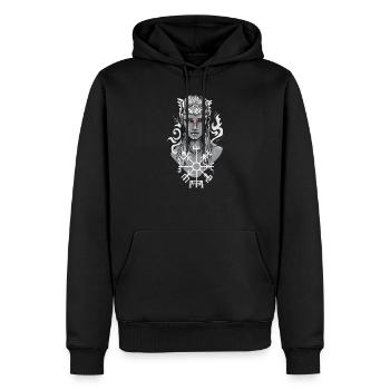 Valkyrie I Valkyrie Viking Valhalla motif pour - Sweat à capuche Premium bio Homme - noir - Devant - Nico (187cm)