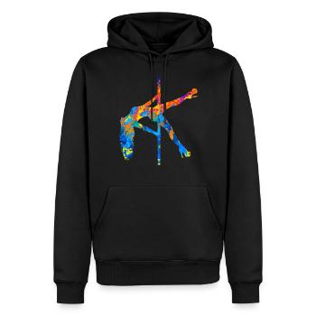 Poledance - Männer Premium Bio Hoodie - Schwarz - Vorne - Nico (187cm)