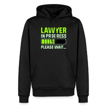 Lawyer in Progress Law School - Men’s Premium Organic Hoodie - black - Front - Nico (187cm)