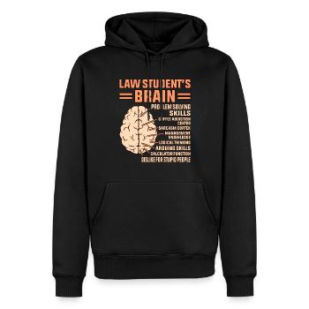 Étudiants de l’examen Brain Lawyer Lawyer de l’étudiant en droit - Sweat à capuche Premium bio Homme - noir - Devant - Nico (187cm)