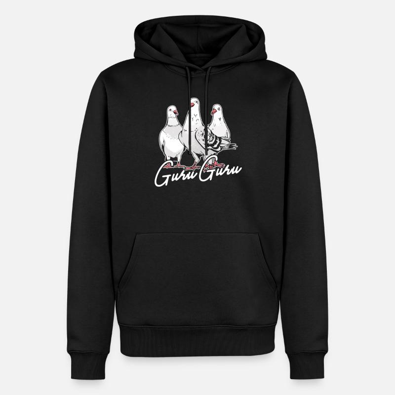 Brieftauben Guru Guru Tauben - Männer Premium Bio Hoodie - Schwarz
