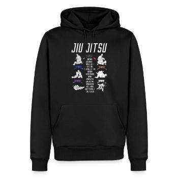 La ceinture de Jiu Jitsu lance le Jiu Jitsu - Sweat à capuche Premium bio Homme - noir - Devant - Nico (187cm)