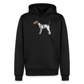 Fox Terrier Dog I Chien de chasse Éleveur Maîtresse Motif - Sweat à capuche Premium bio Homme - noir - Devant - Nico (187cm)