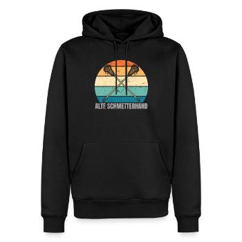 Lacrosse Ball Sticks Old Coach Guy Goal Training - Männer Premium Bio Hoodie - Schwarz - Vorne - Nico (187cm)