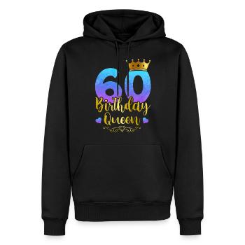 Birthday Queen 60th Birthday 60 Years Born - Männer Premium Bio Hoodie - Schwarz - Vorne - Nico (187cm)
