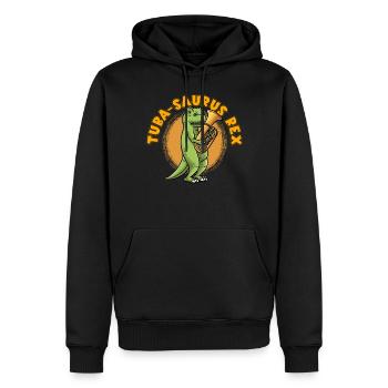 Tuba-Saurus Rex Dinosaure Tuba Tuba Tuba Tuba - Sweat à capuche Premium bio Homme - noir - Devant - Nico (187cm)