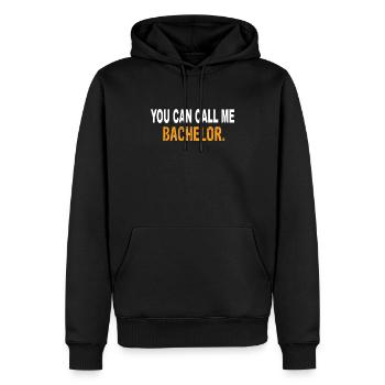 You Can Call Me Bachelor - Männer Premium Bio Hoodie - Schwarz - Vorne - Nico (187cm)