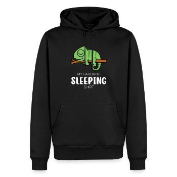 Ma chemise de couchage préférée Chemise de sommeil animal - Sweat à capuche Premium bio Homme - noir - Devant - Nico (187cm)