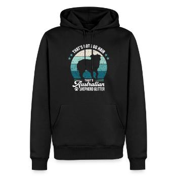 Berger australien Glitter Aussie Dogs - Sweat à capuche Premium bio Homme - noir - Devant - Nico (187cm)