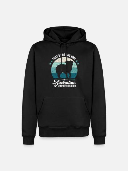 Australian Shepherd Glitter Aussie Dogs - Men’s Premium Organic Hoodie - black