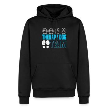 Therapy Dog Team - Therapiehund Hundetherapie - Sweat à capuche Premium bio Homme - noir - Devant - Nico (187cm)