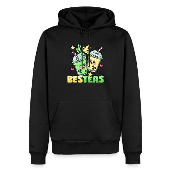 Bubble Tea Freundschaft Besties BesTeas - Männer Premium Bio Hoodie - Schwarz - Vorne - Nico (187cm)