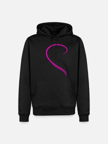 Half Pink Heart - Men’s Premium Organic Hoodie - black