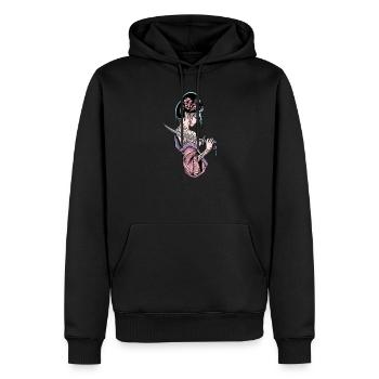 Geisha I Japan Girl Anime Motif pour japonais - Sweat à capuche Premium bio Homme - noir - Devant - Nico (187cm)