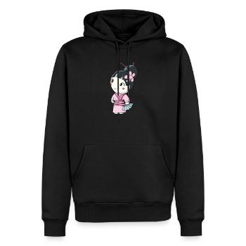 Geisha I Japan Mädchen Anime Motiv für Japanische - Männer Premium Bio Hoodie - Schwarz - Vorne - Nico (187cm)