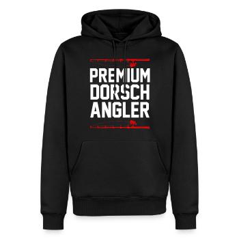 Angeln Dorsch Angler - Männer Premium Bio Hoodie - Schwarz - Vorne - Nico (187cm)