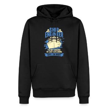 Schiffsingenieur Schiffsbauingenieur Geschenk - Männer Premium Bio Hoodie - Schwarz - Vorne - Nico (187cm)