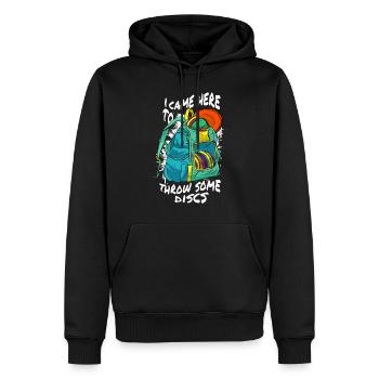 Disc Golf Discgolf - Sweat à capuche Premium bio Homme - noir - Devant - Nico (187cm)