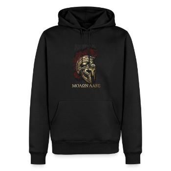 Spartan Soldier Celtic Tribal Helm Komm und nimm - Männer Premium Bio Hoodie - Schwarz - Vorne - Nico (187cm)