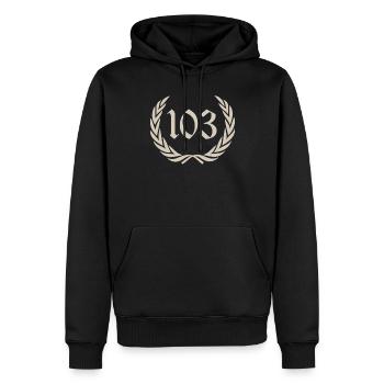 stari, 103, era - Männer Premium Bio Hoodie - Schwarz - Vorne - Nico (187cm)