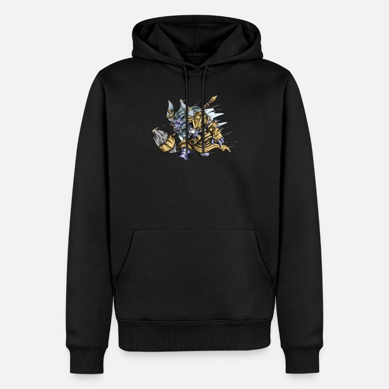 Minotaure I Créature mythique motif de la Grèce antique - Sweat à capuche Premium bio Homme - noir