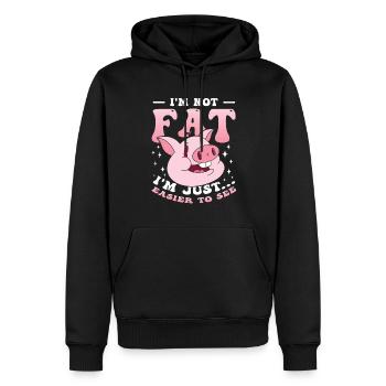 Je ne suis pas gros, régime sarcastiquement en surpoids - Sweat à capuche Premium bio Homme - noir - Devant - Nico (187cm)