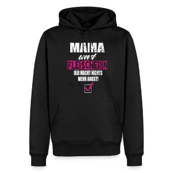 Mama und Fleischerin Mir Macht Nichts Mehr Angst - Männer Premium Bio Hoodie - Schwarz - Vorne - Nico (187cm)