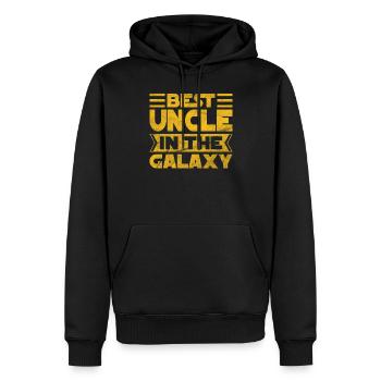 Bester ONKEL in der Galaxie - Männer Premium Bio Hoodie - Schwarz - Vorne - Nico (187cm)