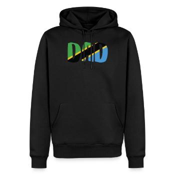 Tanzanie Papa - Sweat à capuche Premium bio Homme - noir - Devant - Nico (187cm)