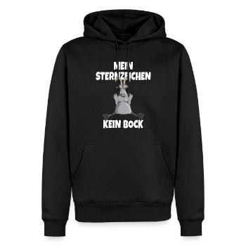 Le signe du zodiaque n’a pas de chèvre grosse paresseuse Capricorne - Sweat à capuche Premium bio Homme - noir - Devant - Nico (187cm)
