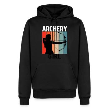 Archery Archer Archer Gift - Men’s Premium Organic Hoodie - black - Front - Nico (187cm)