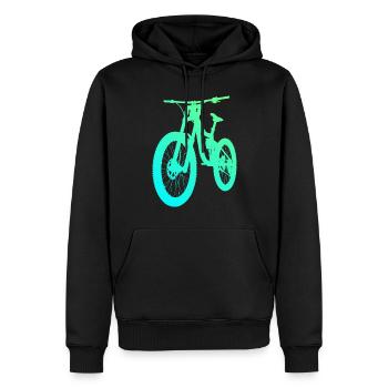 VTT VTT VTT Descente - Sweat à capuche Premium bio Homme - noir - Devant - Nico (187cm)