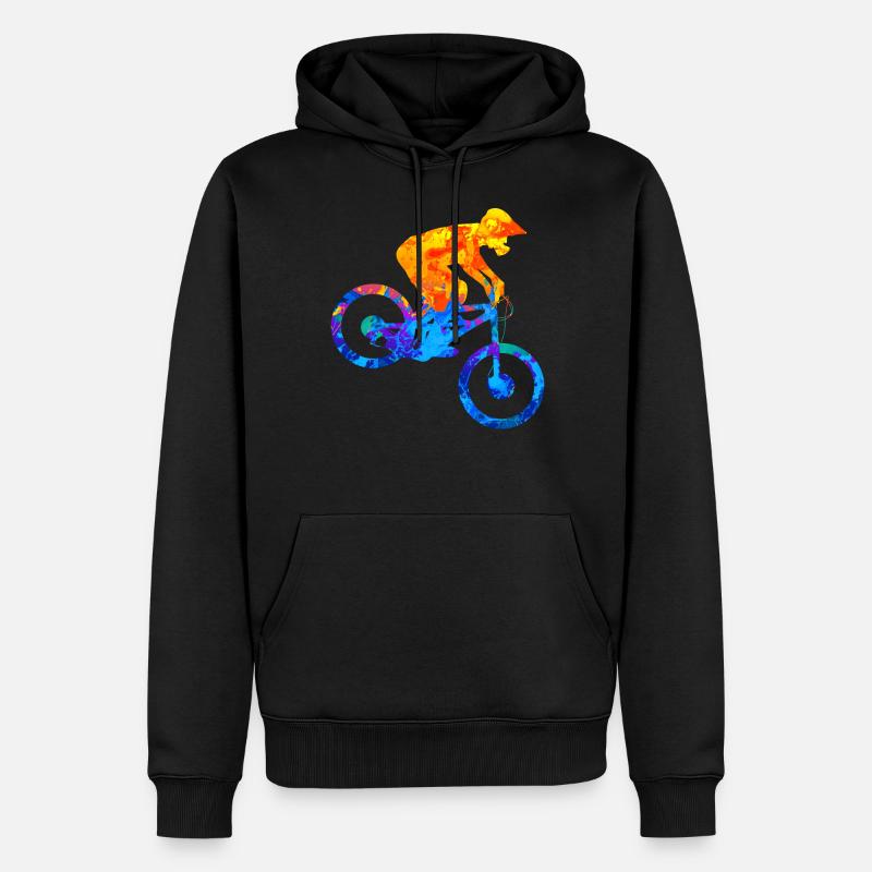 VTT VTT VTT Descente - Sweat à capuche Premium bio Homme - noir