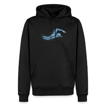 Natation Nageur Sports Nautiques Cadeau - Sweat à capuche Premium bio Homme - noir - Devant - Nico (187cm)