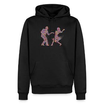 Couple Danse Danse Couple Cadeau Couple - Sweat à capuche Premium bio Homme - noir - Devant - Nico (187cm)