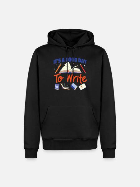 Writing Book Novel Writer & - Men’s Premium Organic Hoodie - black