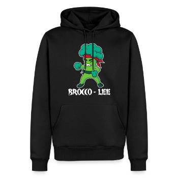 Brocco Lee Broccoli Meme - Männer Premium Bio Hoodie - Schwarz - Vorne - Nico (187cm)