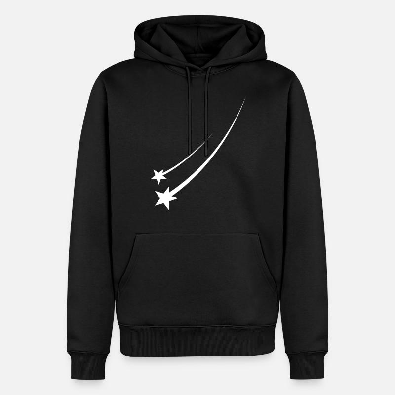 Sternschnuppe - Männer Premium Bio Hoodie - Schwarz