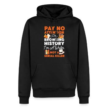Writing Book Novel Writer & - Männer Premium Bio Hoodie - Schwarz - Vorne - Nico (187cm)