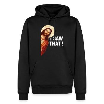 I saw that Jesus Christ - Men’s Premium Organic Hoodie - black - Front - Nico (187cm)